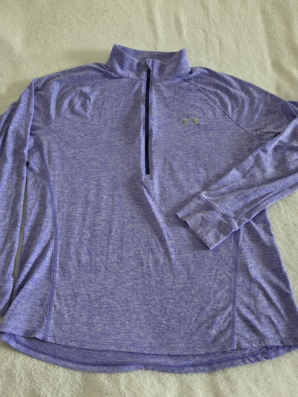 Under Armour Tech Twist 1/4 Zip Long Sleeve Pullover Women’s LG Heather Violet